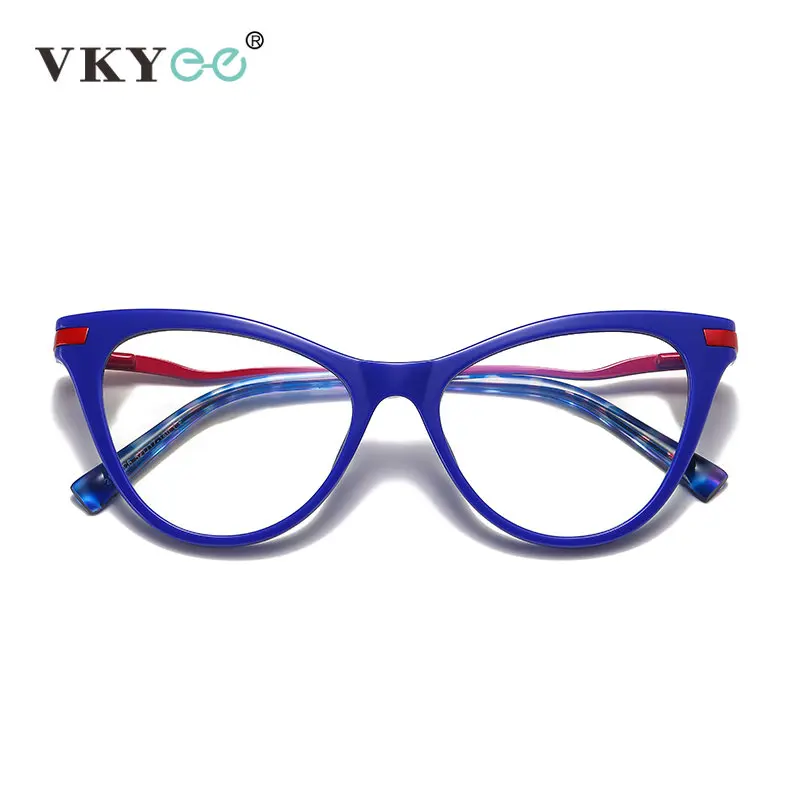 VICKY Cat Eye Anti Blue Light Reading Glasses Women Computer Optics Eyeglasses Anti-reflective Prescription Glasses PFD2109