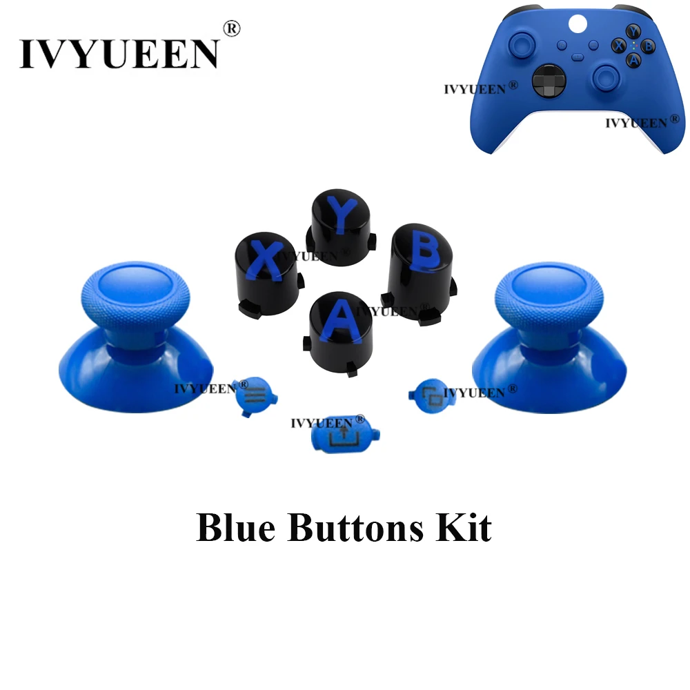 IVYUEEN for XBox Series X S Core Controller Thumbsticks ABXY View Menu Share Buttons Mod Kit Replacement Gamepad Repair Parts