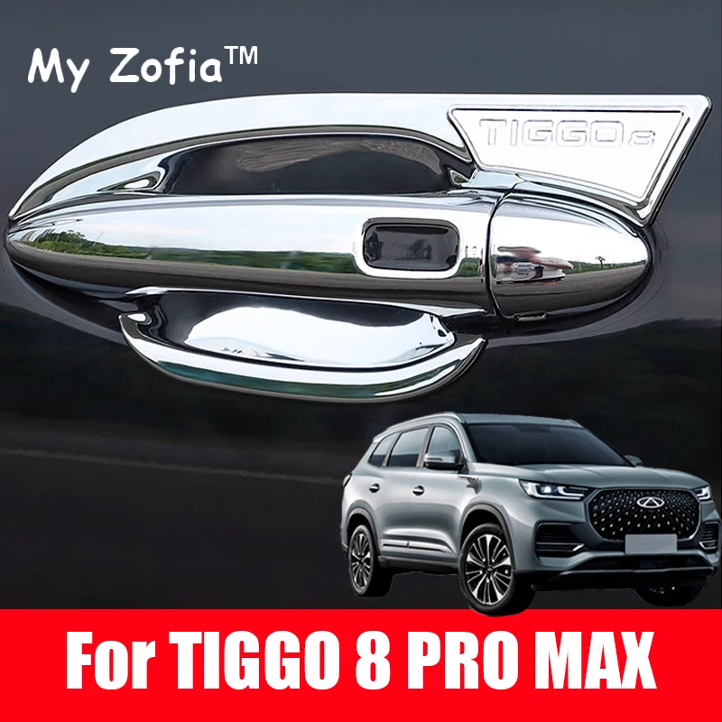 

For CHERY TIGGO 8 Pro Max 2023 2024 2025 2024 Door Handle Cover Chromium Styling Trim Exterior Parts Auto Accessories