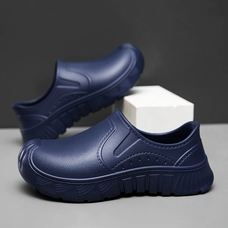 EVA Anti-slip Outsole Rain Shoes Short Tube Water /Kitchen Rubber Shoes Overshoes Car Washing Fishing Couple Shoes view 2