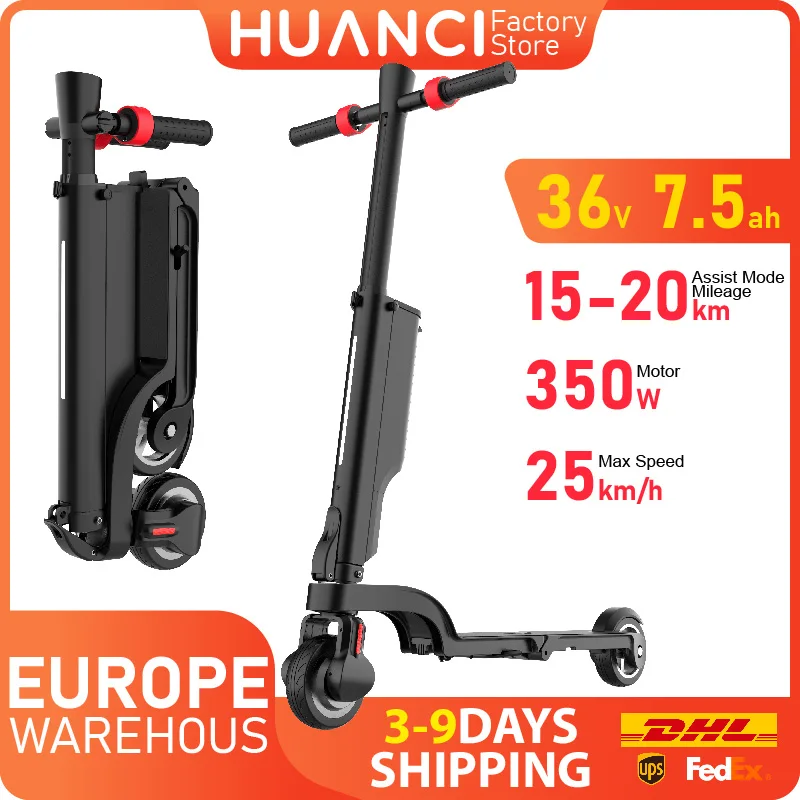 HUANCI X6 Electric scooter Foldable 7.5A 350W 25KM/H electric scooters 36V EScooters 5.5 Inch E Scooter For Adults