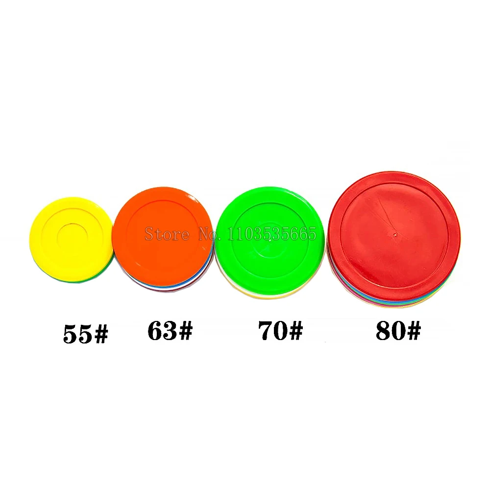 50Mm 55Mm 62Mm 68Mm 73Mm 82Mm Indoor Game Machine Hockey Taart Air Roterende Driver Plastic Cake Pushter