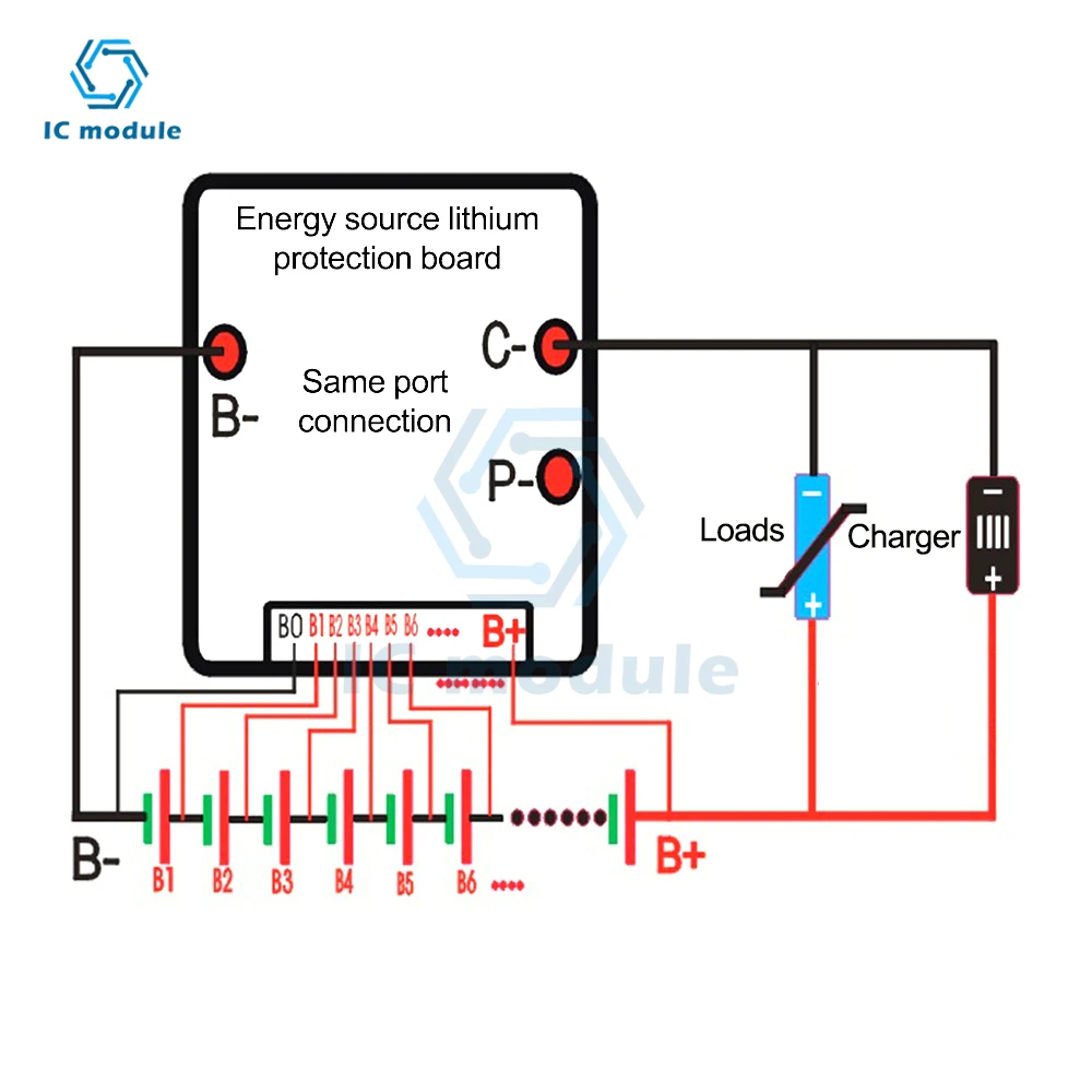 BMS 16S 60V 50A Lithium Battery Charger Protection Board 90A peak current with Balance Protection Board For Electric Bike