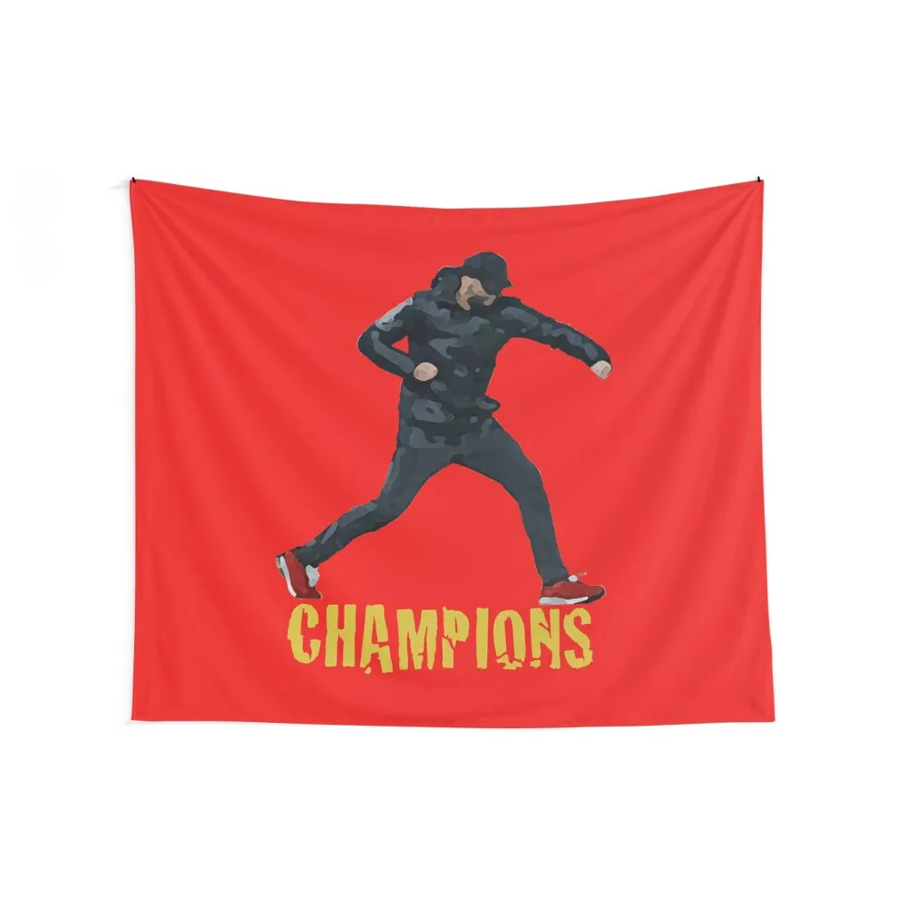 Klopp Liverpool Champions Gold Art Tapestry Wall Coverings Home Supplies Tapestry