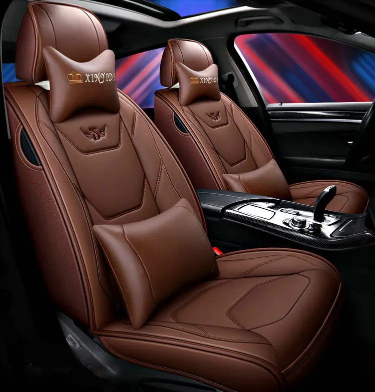 Car interior accessories car protector 2021 Luxury PU leather seat covers full set for five seat car