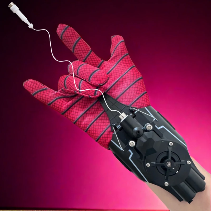 spider man Wrist Launcher Peter Parker Cosplay Props Shooting Device Toys For Children GiftsSpider Silk Launche Toy Web