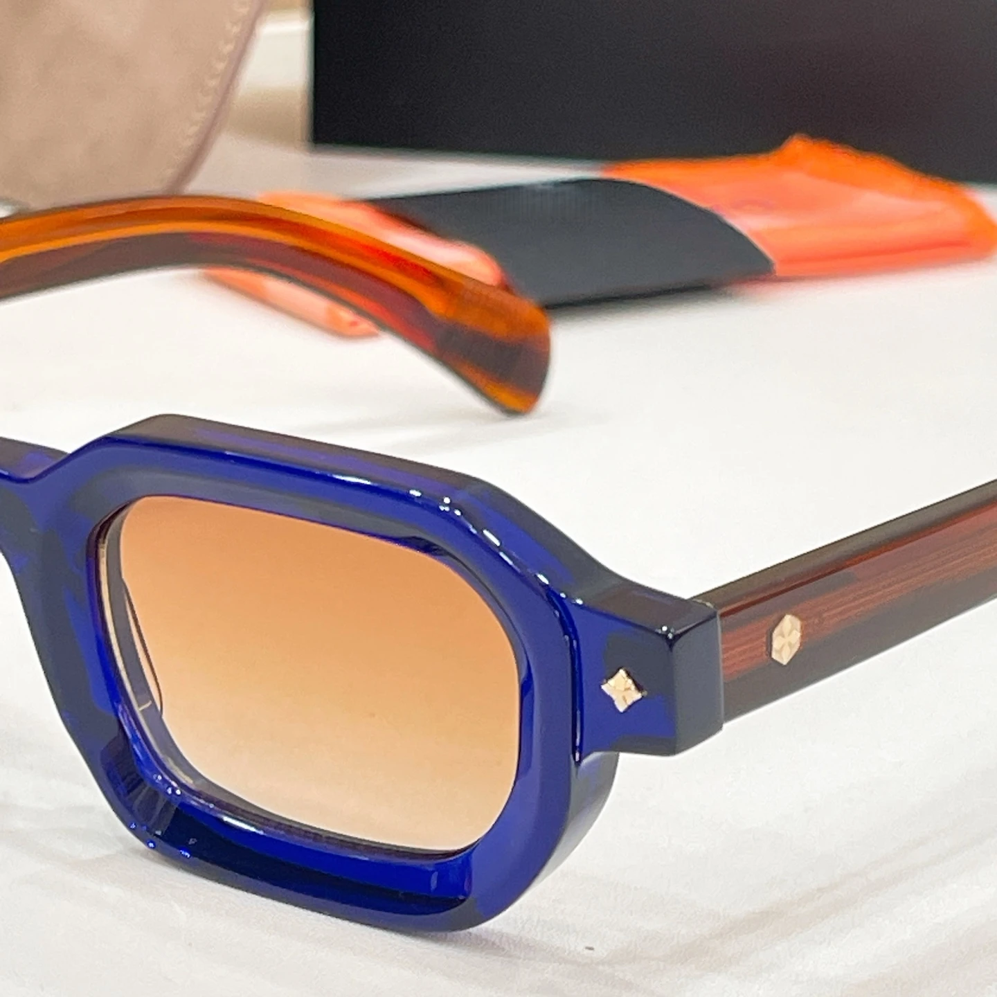 VEGA Sunglasses Man Woman,Premium Handmade Acetate Shades,Glossy Black Frame,Grey Gradient UV400 Lens