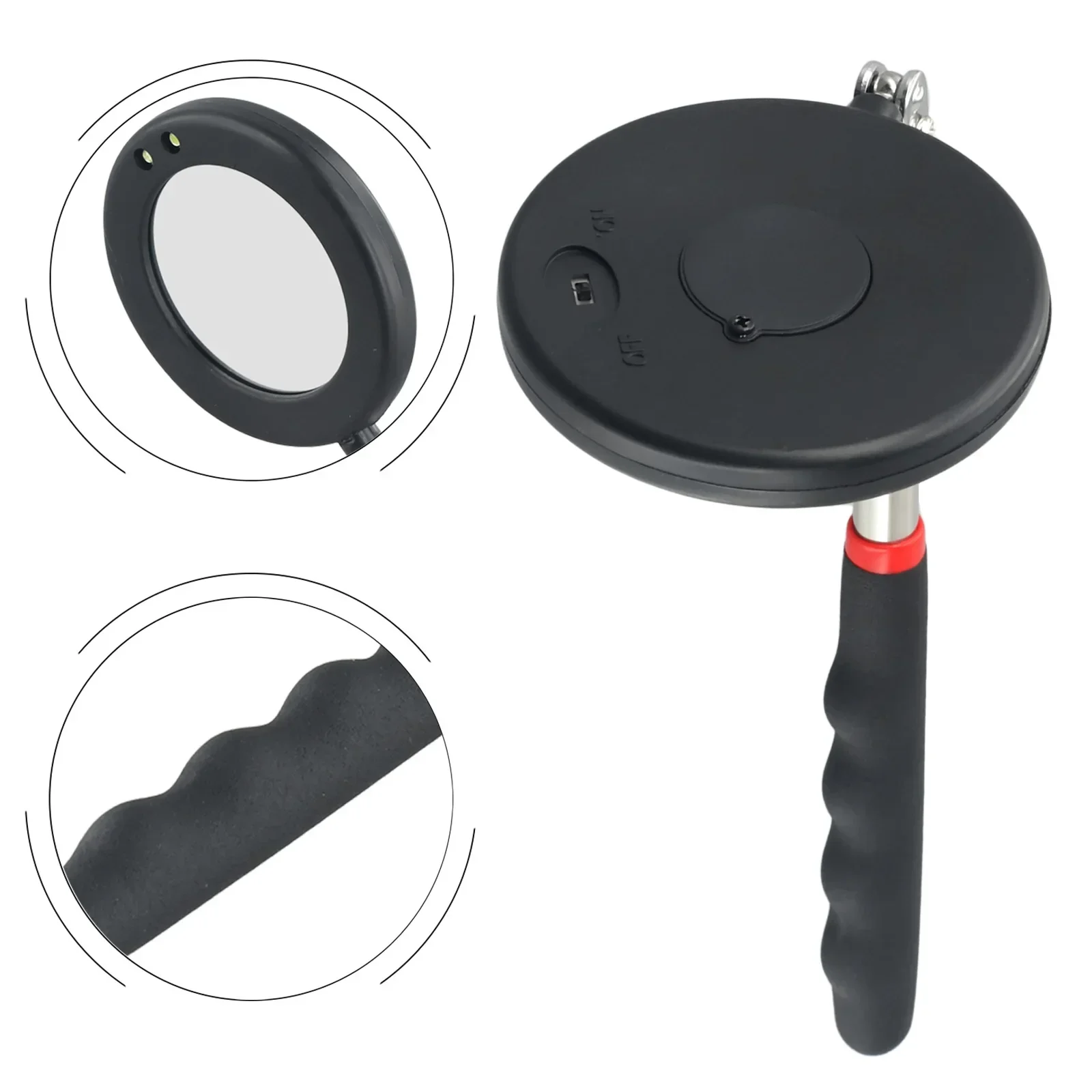 

360° Inspection Mirror LED Light Telescoping Mirrors Extend Mechanic Tools Retractable Suction Wand Chassis Inspection