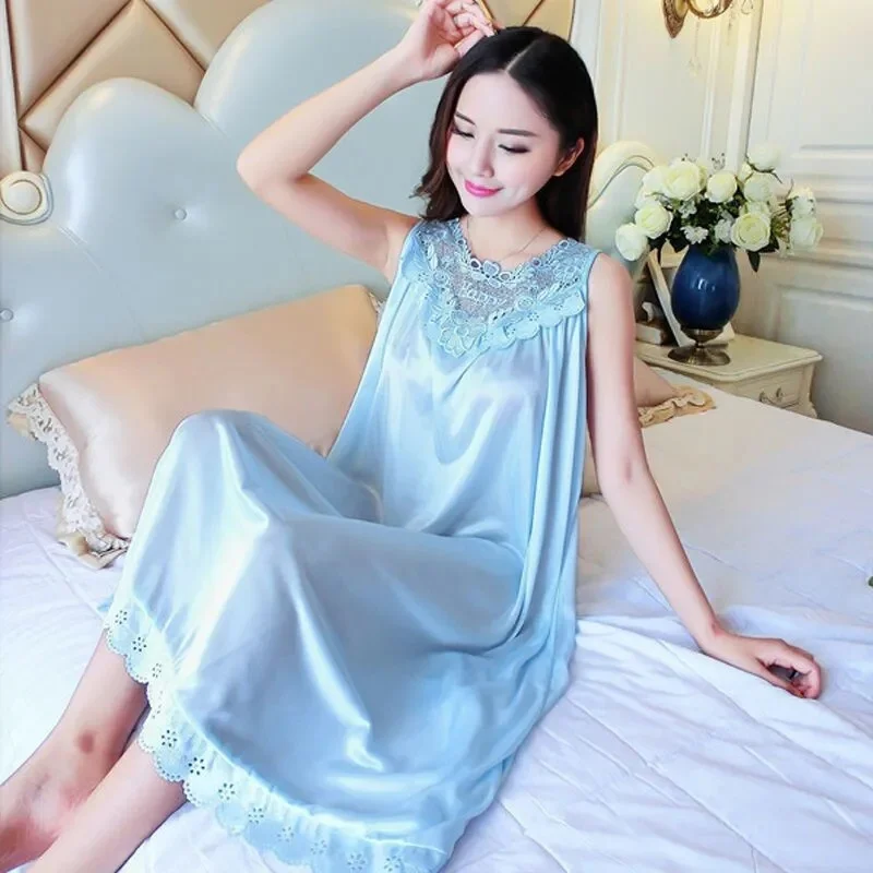 

Женские ночные рубашки, атласные кружевные пижамы, ночное белье, сексуальные пижамы, женская домашняя одежда, одежда для сна, женское нижнее белье свободного размера, халат