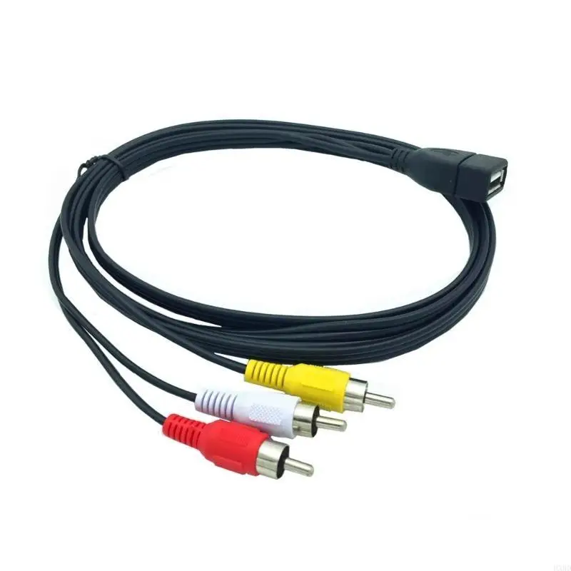 2025 NEW USB A Female to 3RCA Video Adapter Adapter Cable for TV Video