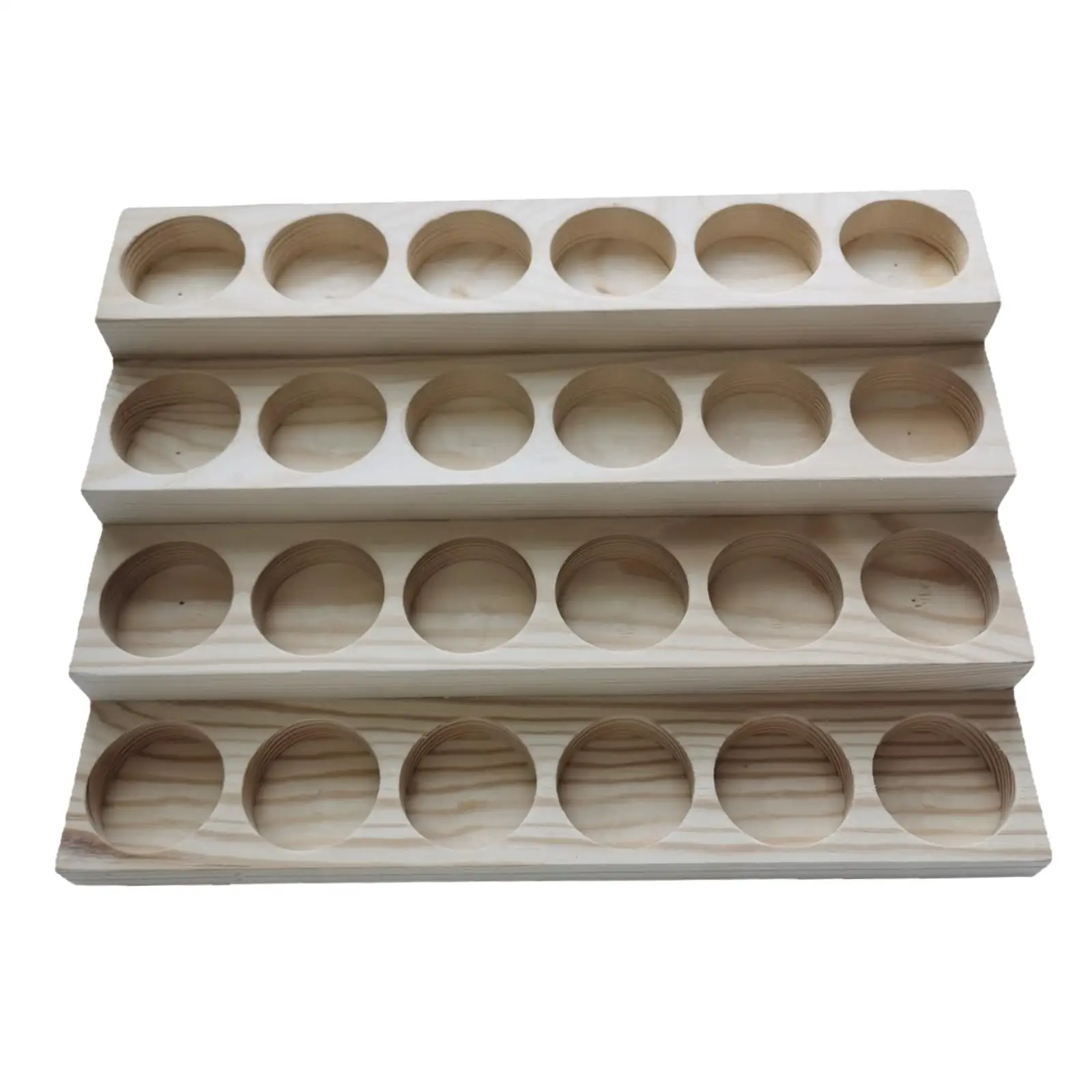 Essential Oil Storage Rack 4 Tier Wood Display Shelf Storage Holder Essential Oil Holders Cosmetic Bottle Holder
