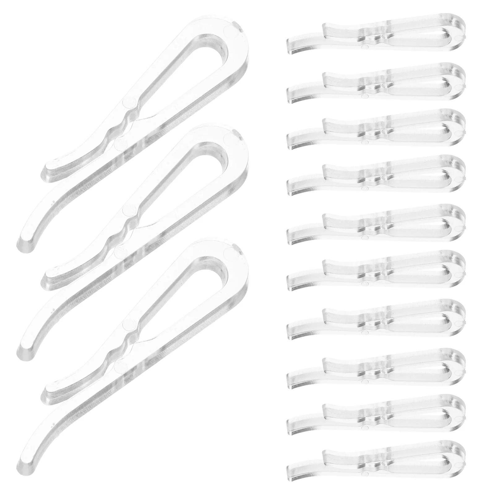 

100Pcs Transparent Plastic Clips Multifunction Toothed Clothespins for Shirts Socks Scarves Gloves Clothes
