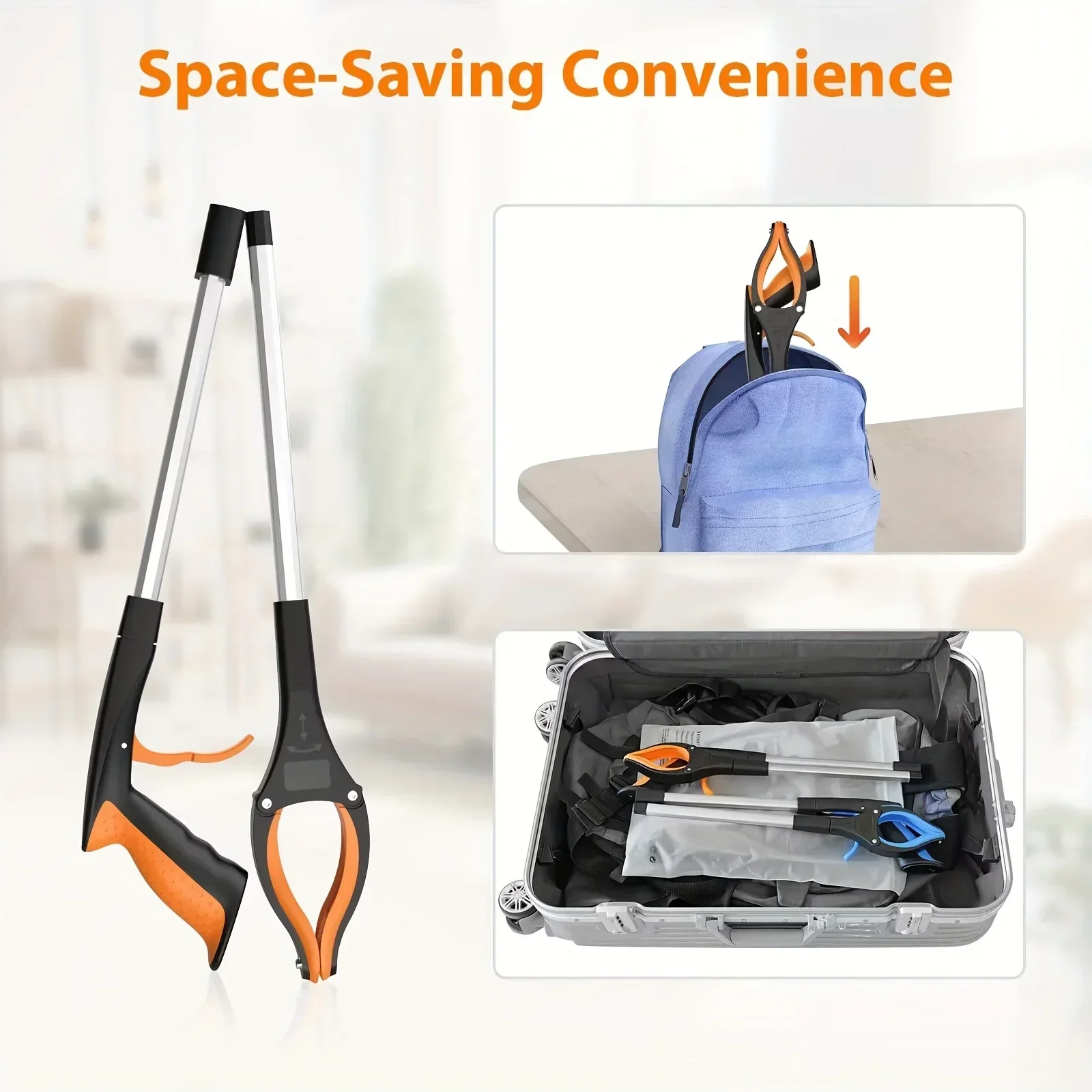 Grabber Tool With Magnet Tip Lightweight Litter Picker Extender Hand Tool For Easy Reach of High Low and Hard to Reach Places