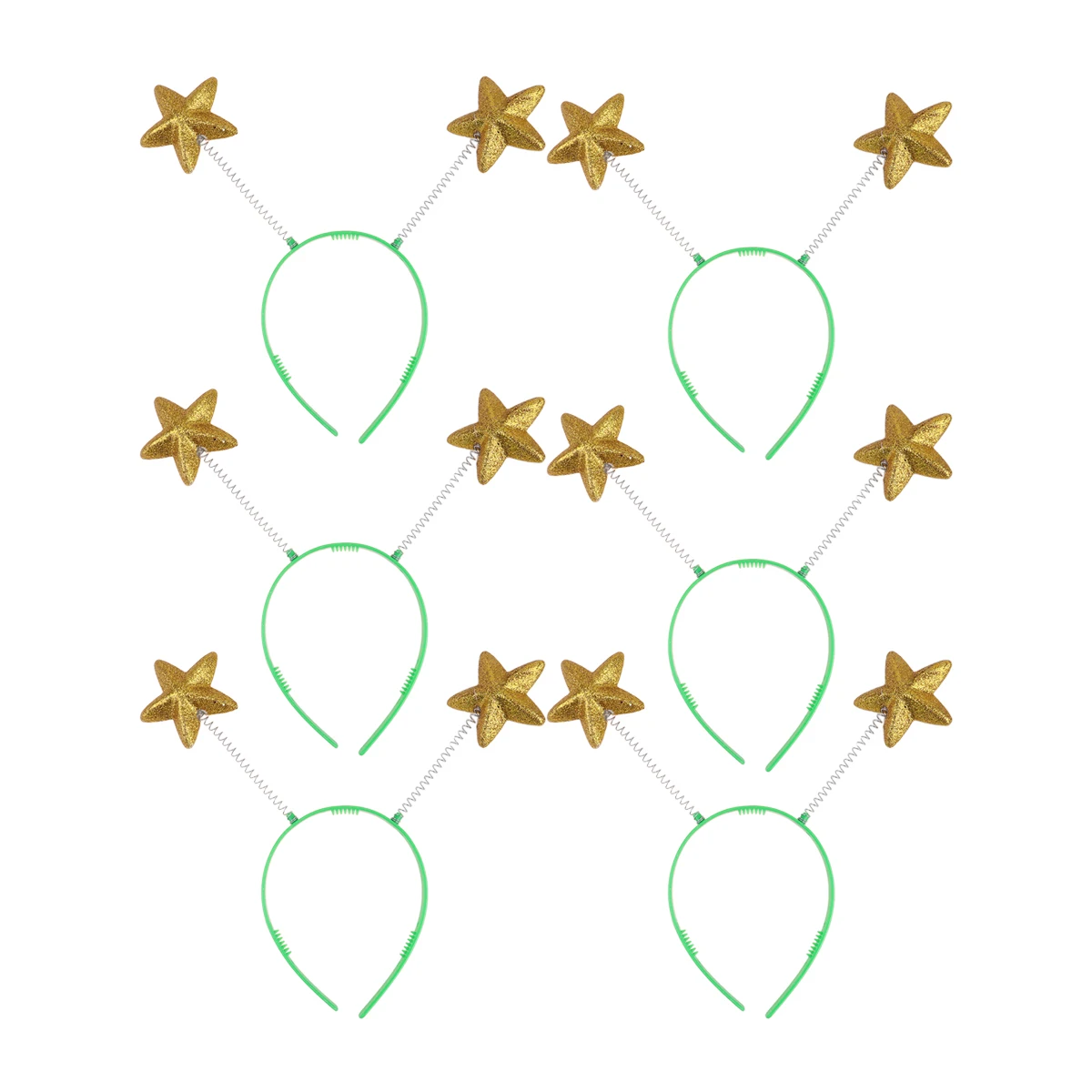 

6 Pcs Foam Headband Party Costume Spring Hair Bands Glitter Funny Headwear Halloween