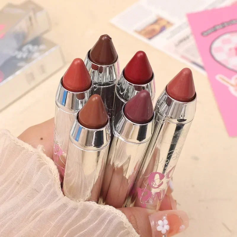 Waterproof Mirror Solid Lipliner Pencil Sexy Nude Brown Red Contour Tint Lipstick Lasting Non-stick Cup Lip Liner Lips Makeup