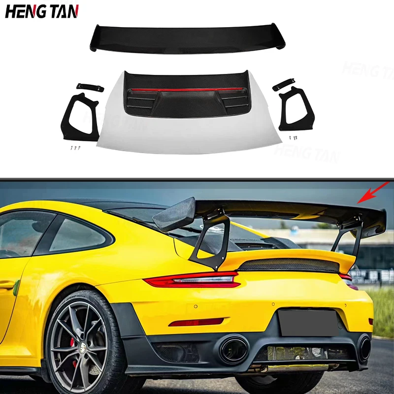 For Porsche 911 991 2012-2018 GT2 RS Carbon Fiber Car Rear Trunk Spoiler Rear Wing Tail Wing Parts Upgrade Body kit