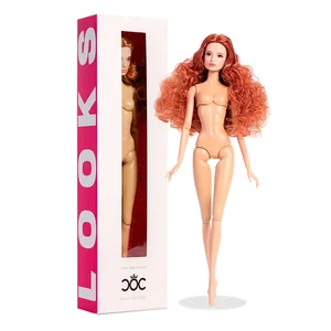دمية عارضة أزياء للفتيات الجسم الأوروبي عارية أسود أشقر الشعر الأبيض أو الجلد العادي الجلد 12 مفاصل نشاط اللعب هدايا 1:6 أعلى 8 مبيعات دمية امرأة عارية - No3