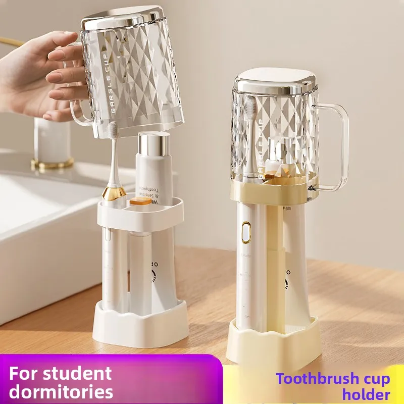 

Toothbrush Cup Holder Student Dormitory Washset Simple Creative Bathroom Accessories Toothbrush Cup Storage Shelf