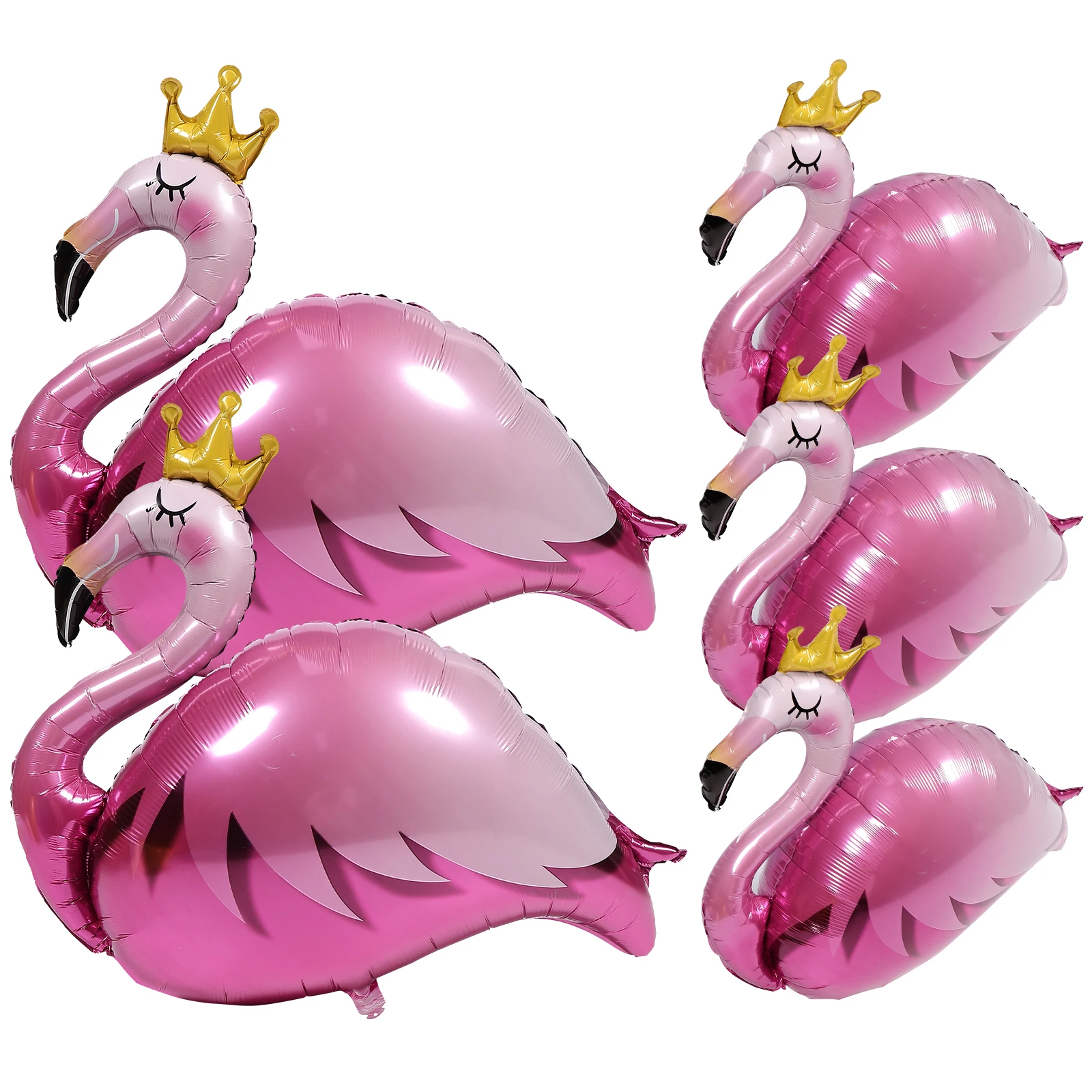 

5pcs Flamingo Balloons Pink Full Size Premium Material Safe Party Decorations Hawaii Theme Photos Props Festive Atmosphere