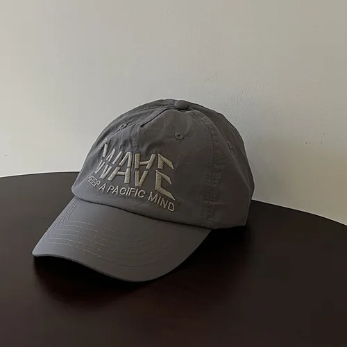 니트 캡 남성용 여성용 넓은 챙 소재 고급스러운 가을 겨울 봄 여름 얼굴 작아 보이는 야구 스타일 나일론 캡 모자 모자  Best5