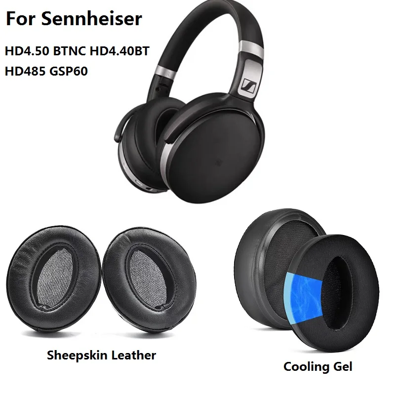 Opgewaardeerde Oorkussentjes Voor Sennheiser Hd4.50 Btnc Hd4.40bt Hd485 Gsp60 Vervangende Koptelefoon Oorbedekking Echt Schapenvacht Koelgel