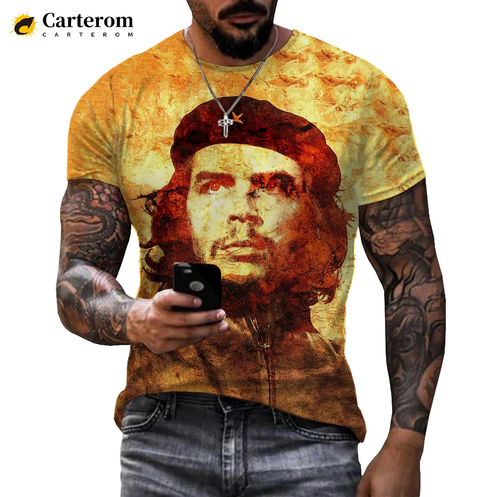 تي شيرت جديد موديل 2022 بطباعة ثلاثية الأبعاد من Che Guevara تي شيرت صيفي للرجال والنساء غير رسمي بأكمام قصيرة ملابس الشارع الشهير Harajuku قطع علوية كبيرة الحجم