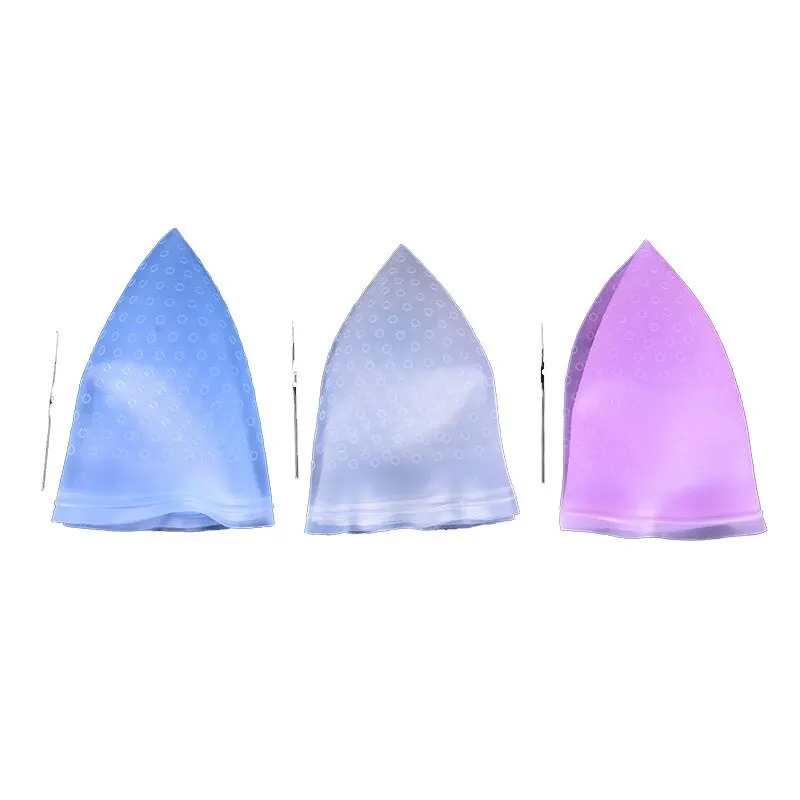 Silicone Hair Coloring Cap For Hairdressing With Needle Professional Salon Dyeing Tool Highlight Dyeing