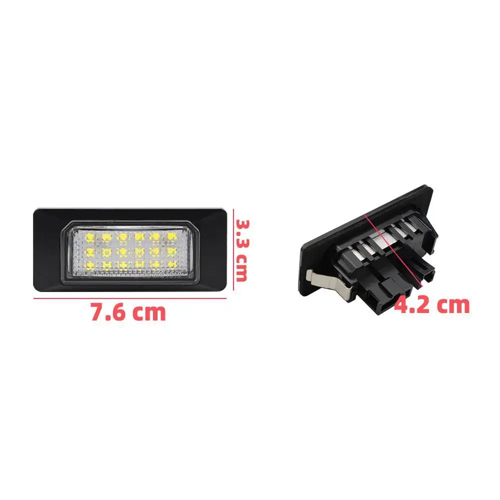 2pcs LED Number License Plate Light For VW Tiguan Touareg Passat Caddy Golf Plus 6/7 Variant Polo Jetta Sharan No Error  White