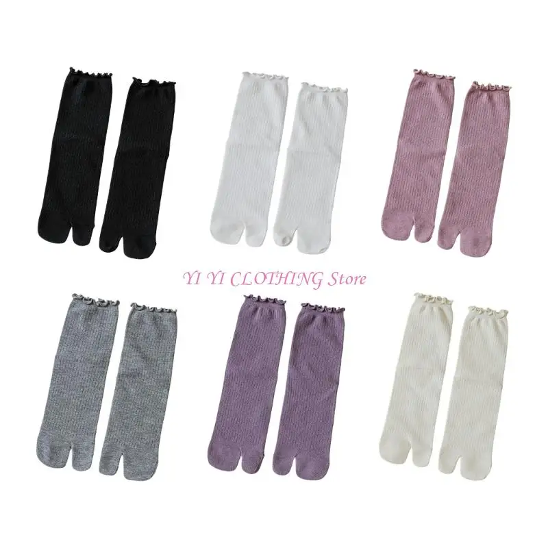 n5kf flop tabis socks مرنة tabis split toe socks cotton صندل الجوارب الكشكش تقليم جوارب طاقم الكاحل frilly للسيدات #4