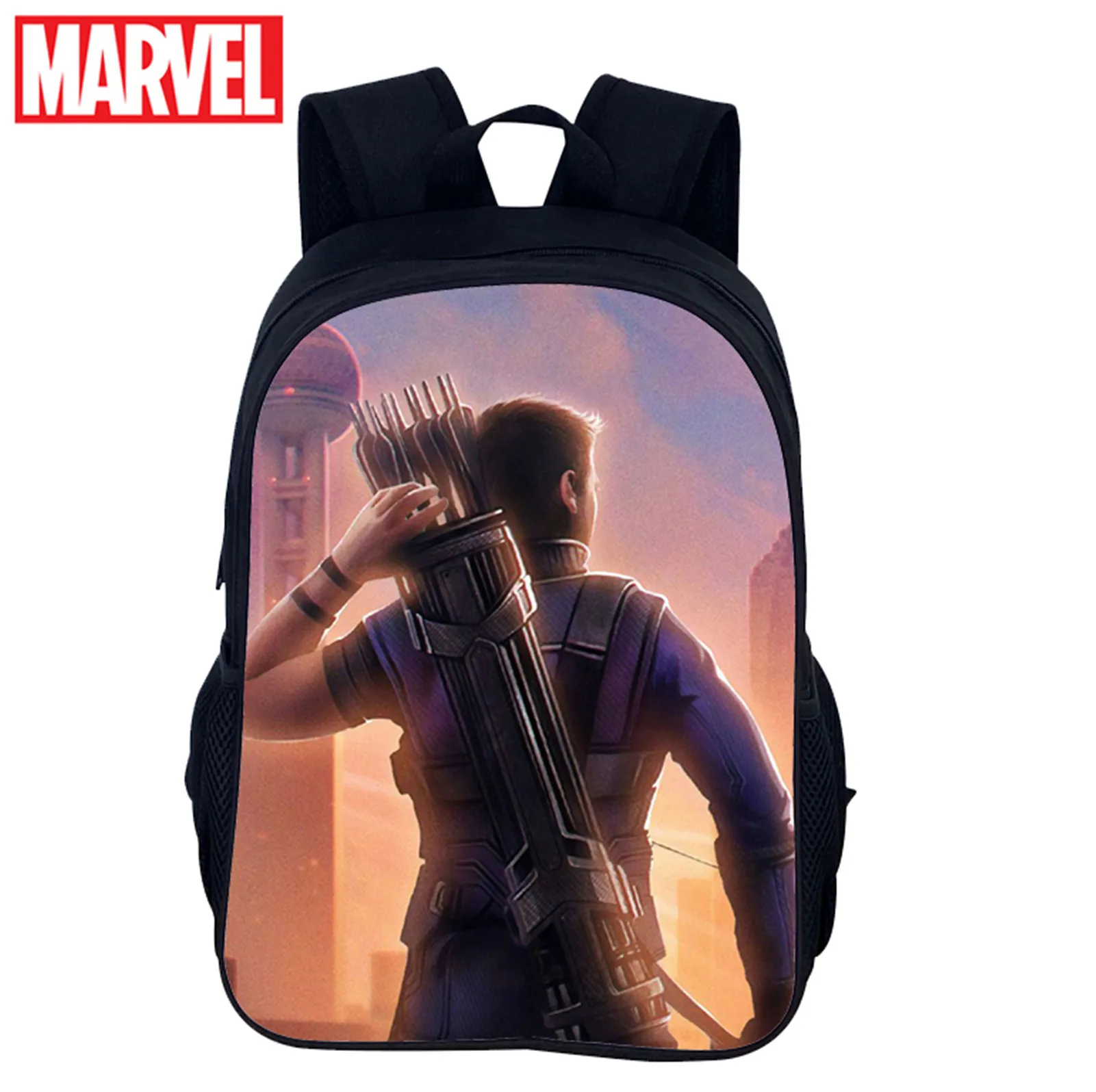 

Hawkeye Student Knapsack,Marvel Spuer Hero Lightweight Canvas Backpack Durable School Book Bag for Boy,Girl