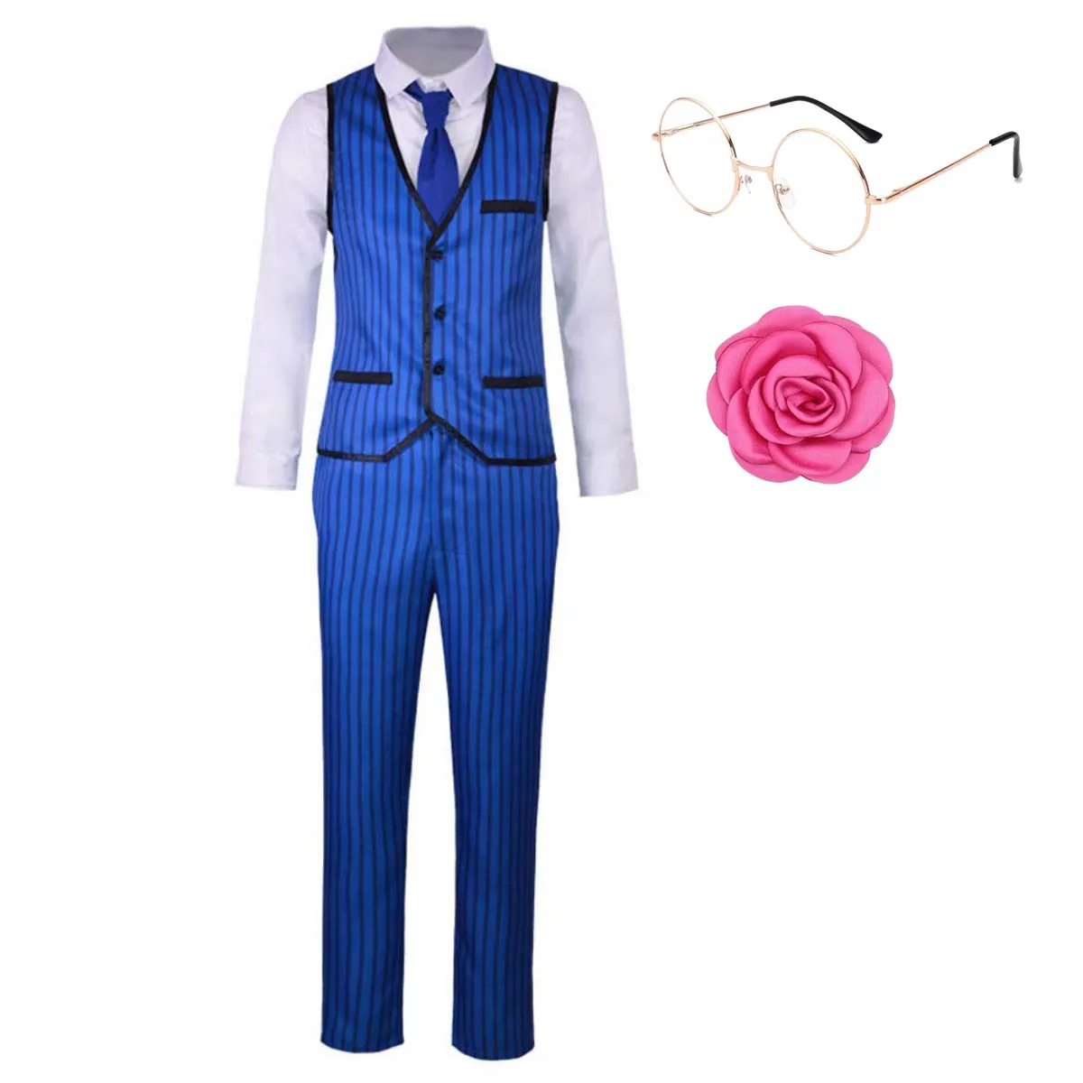 

Halloween Anime Movies Madrigal Agustin Adult Blue Madrigal Cosplay Costume Suit