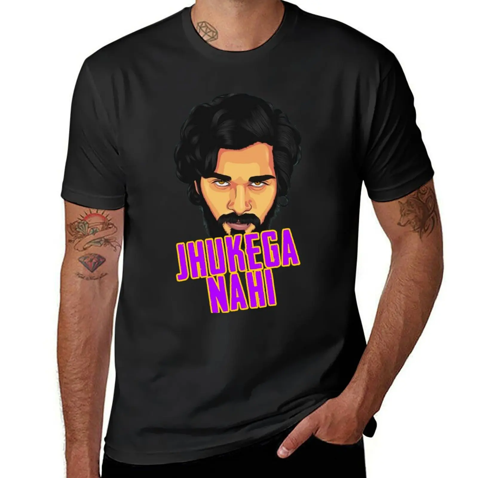 Allu Arjun Pushpa Jhukega Nahi T-Shirt graphics cute tops customs korean fashion mens clothing