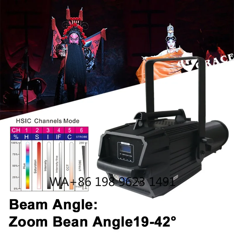 Zoom LED Profile Spot Light RGBALC RGBW WA W CRI PWM Mode Ellipsoidal Stage Wedding Party Club Lighting