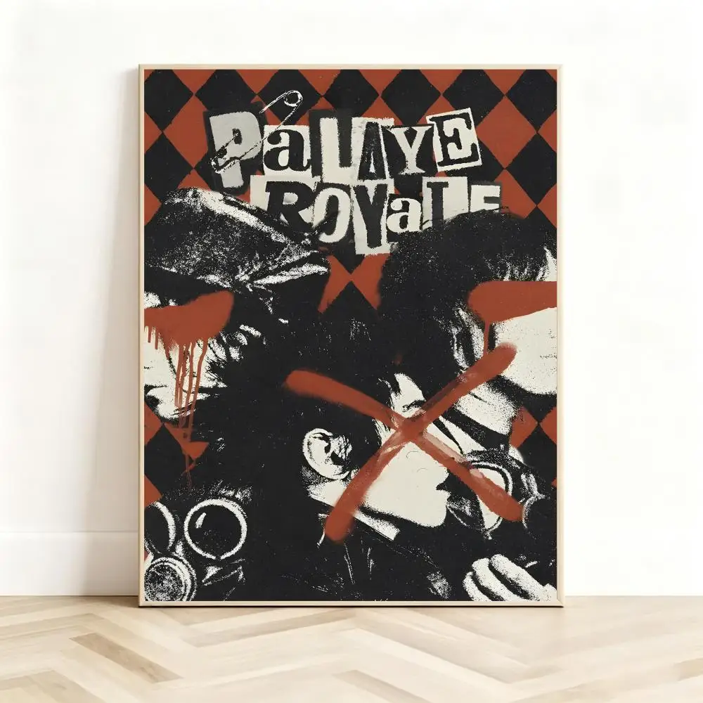 Hard Rocker R-Royal Blood Poster Classic Self-Adhesive PP Wall Sticker for Living Room Bar Decor Gift