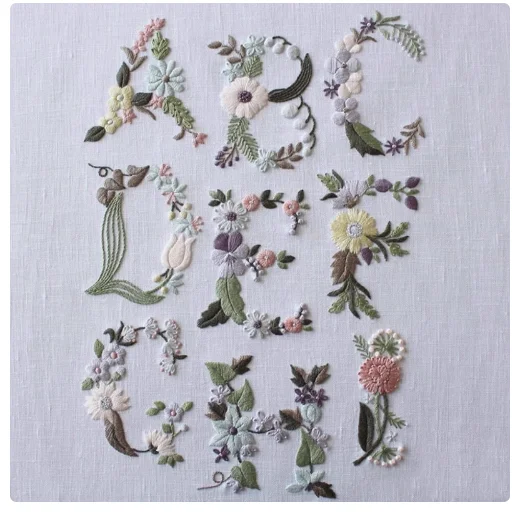 

26 английских букв, цветы, трехмерные материалы для вышивания, упаковка одежды для вышивания, водорастворимая ткань,