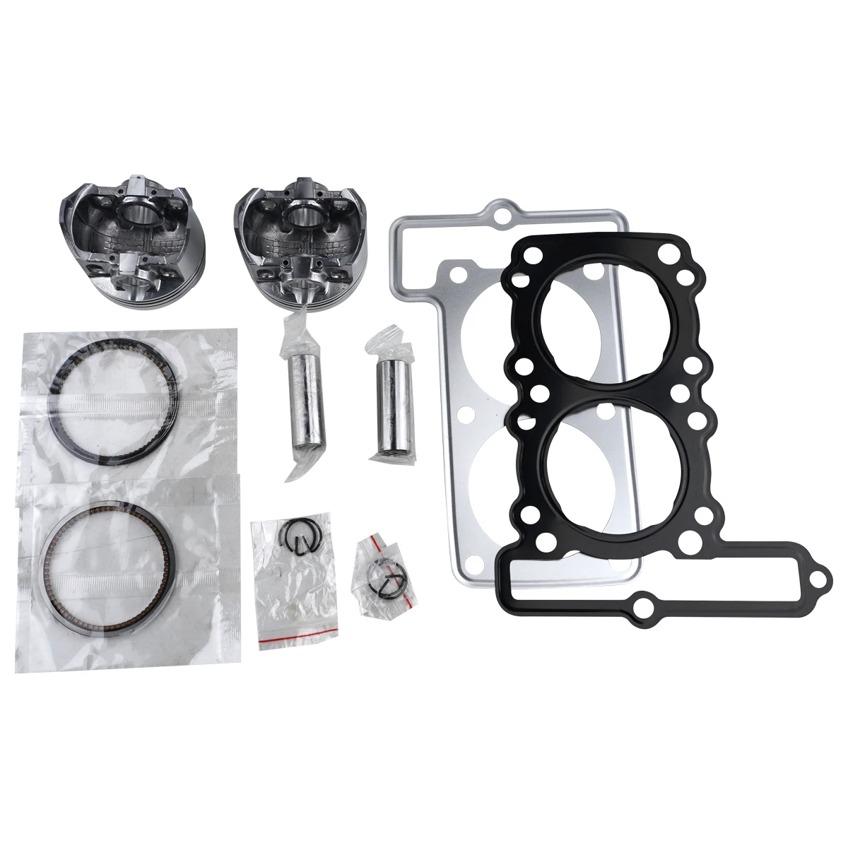 

Прокладка цилиндра поршневого кольца мотоцикла для Kawasaki EX250 Ninja 250R 86-07 EL250 90-96 KLE250 GPX250R ZZR250 62 мм STD +25 +50