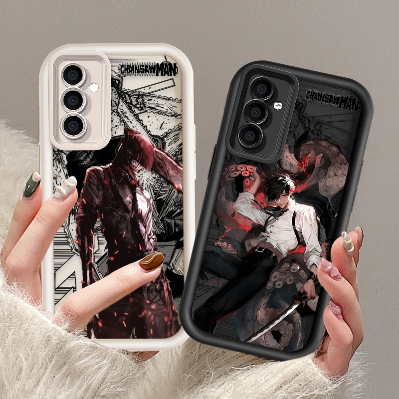 Anime Chainsaw Man For Samsung Galaxy S24 S23 S22 S21 S20 Ultra Plus FE A52 A53 A54 A71 Eye Ladder Phone Case