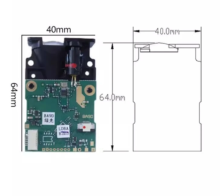 60mDistance Measuring Sensor OEM Laser Range Finder Module