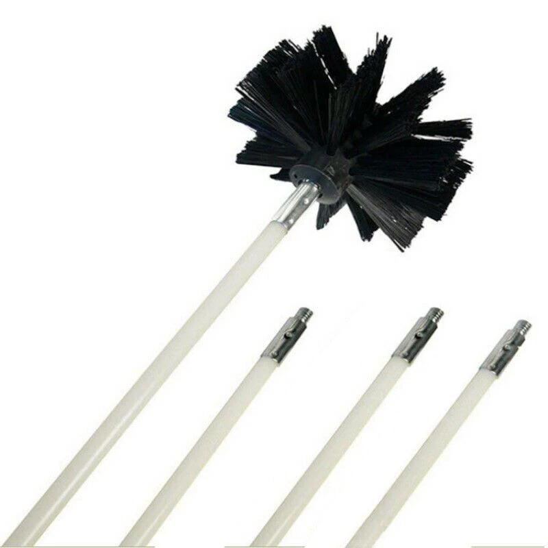 Stove Brush kit Chimney Flexible Inner wall Nylon Sweeping Tool Anti scratch Cleaning Electric drill Convenient