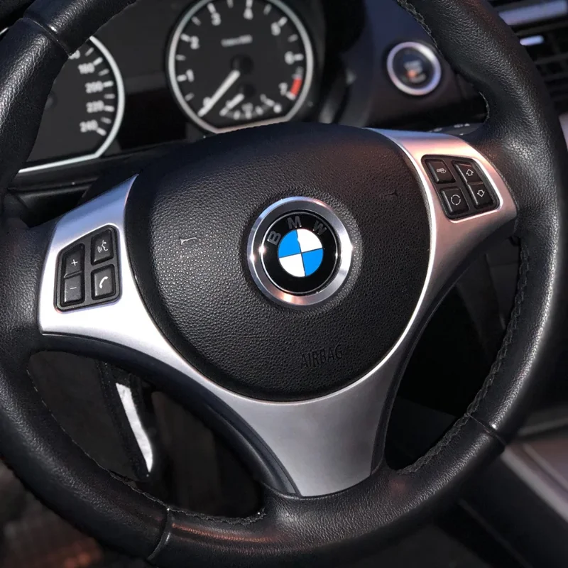 for BMW E87 1 Series 2004-2011 Acc. for BMW E90 3 Series 2005 - 2012 Car Inner Steering Wheel Panel Cover Frame Trim
