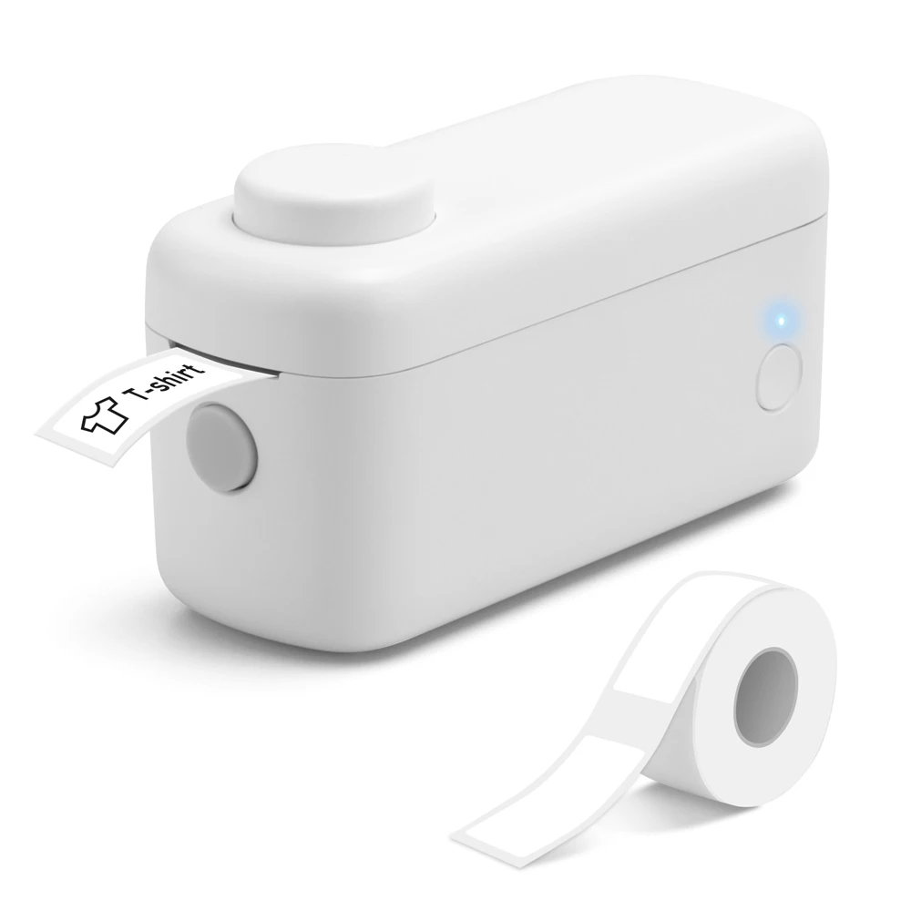 

August LBP160W Mini Bluetooth Label Maker Machine with Tape, Inkless Thermal Label Printer with Cutter, Rechargeable Handheld St