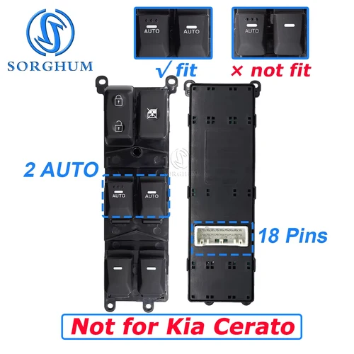 Imagen 2 del producto 93570-A7200 93571-A7000 93571-A7100 93581-A7100 interruptor de ventana eléctrica para Kia Cerato K3 Forte 2014 2015 2016 2017 2018