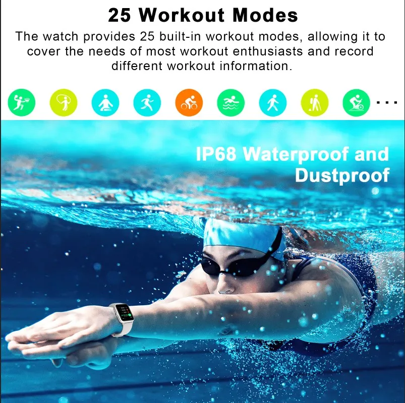 Смарт-часы Blackview R3 Pro для мужчин и женщин, спортивные ультрадлинные с пульсометром и монитором сна, для IOS и Android телефонов