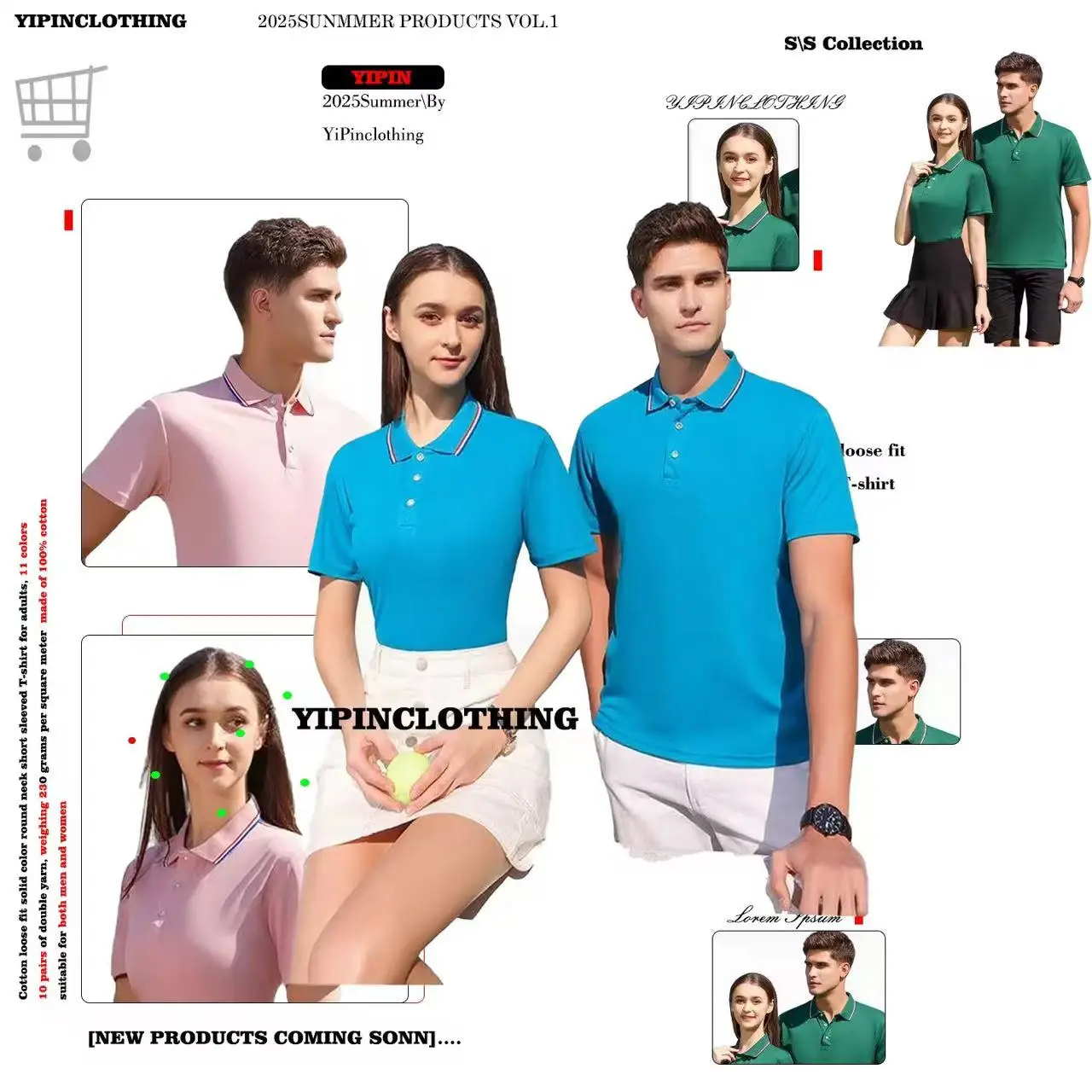 Multi-functional quick-drying breathable short-sleeved knitted polo shirt 145g
