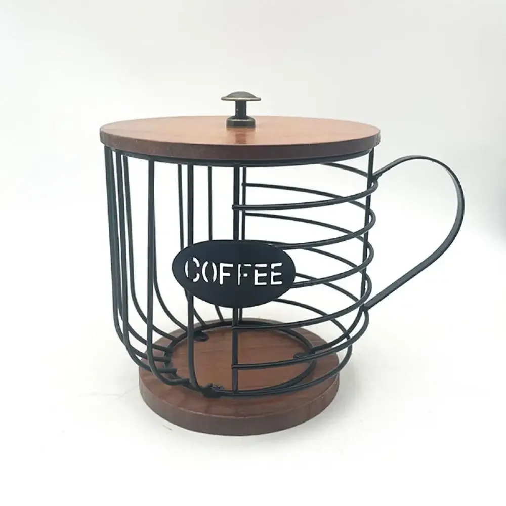 

Wooden Coffee Storage Companion Shelf Cup Design Table Kitchen Living Room Organizer Basket Home Storage Wholesale Price