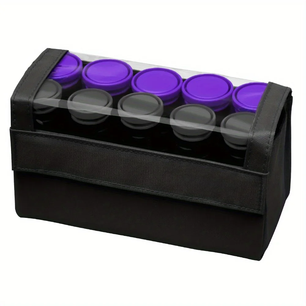 

(2 pack) Size Professional 1.25" Compact Ceramic Hot Hair Rollers,90-Second Heat-Up,Ionic + Ceramic
