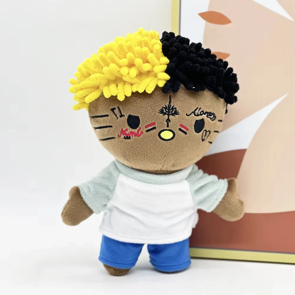 Peluche Hello Kitty pour enfants, cheveux jaunes et noirs, figurine beurre, jouets mignons, cadeaux de Noël pour garçons et filles, xxxtentacion