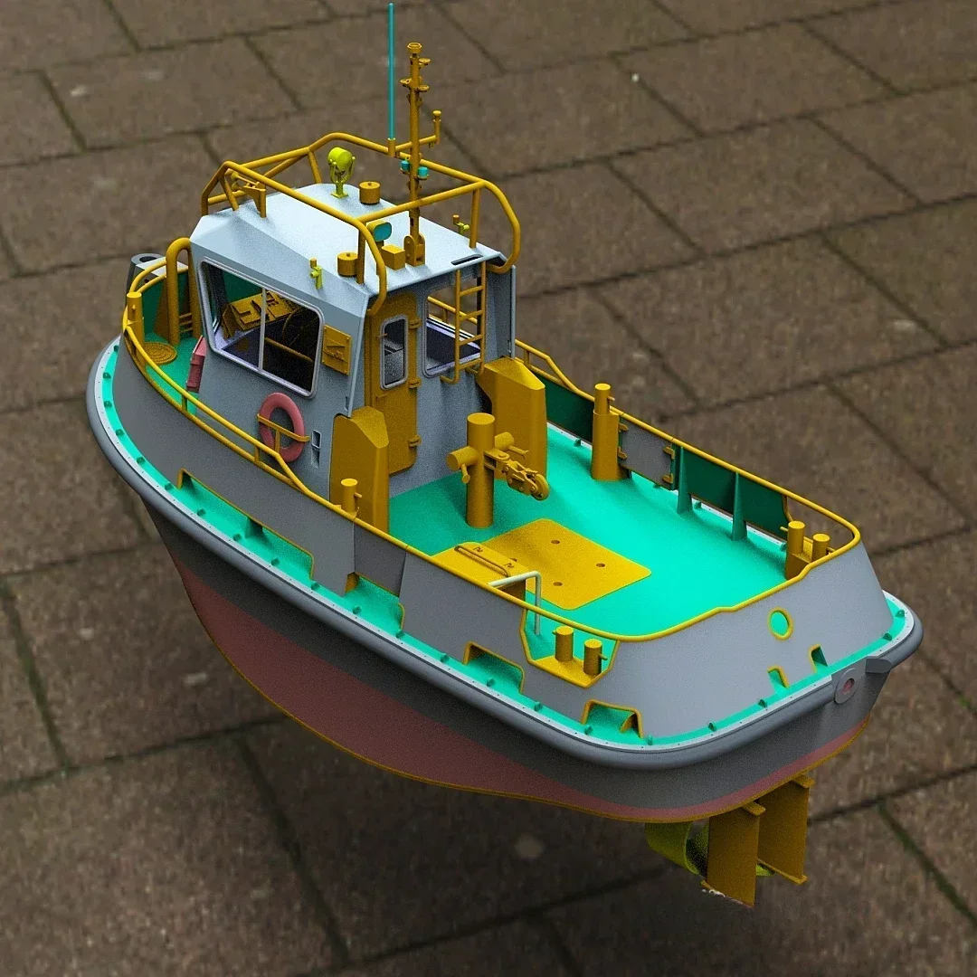 1/18 60CM Damen1004 Tugboat Model Kit  RC Ship Model Assembly Simulation Ship  DIY Hand-made Remote Control Ship Model Gift