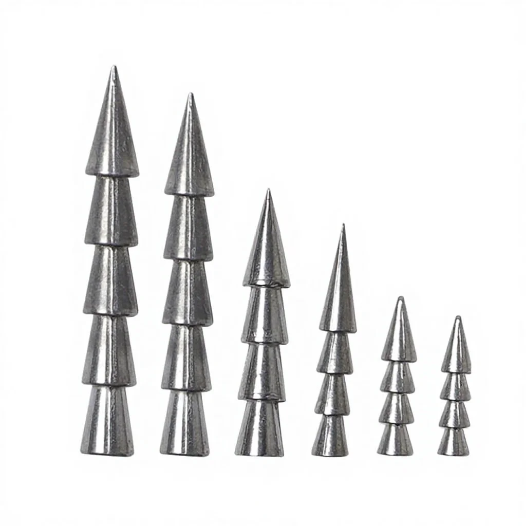 20years Fishing Accessories Manufacturer Supplies High Quality Strong Hardness Fishing Tungsten Nail Sinkers for Fishing