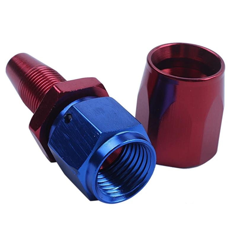 5X STRAIGHT Turbo Oil Feed Hose Fitting:AN6 8Mm